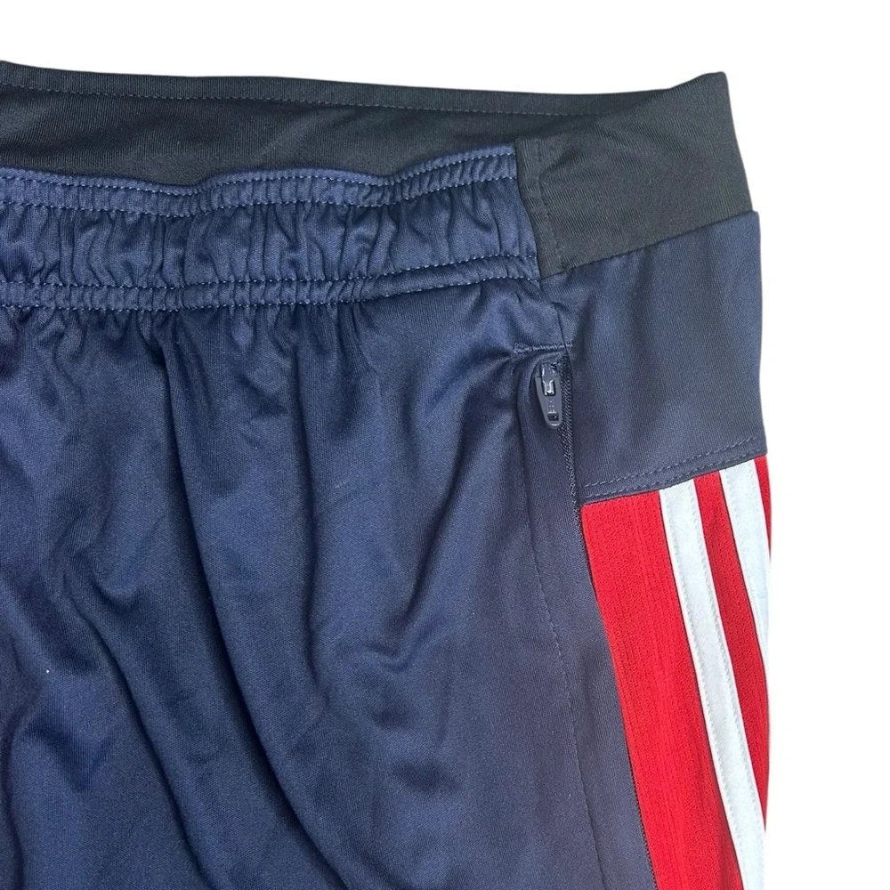 Adidas AEROREADY Primegreen 2XL Basketball Shorts Navy‎ Red White Stripes